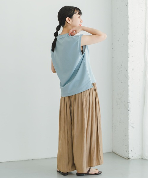 ITEMS URBANRESEARCH(アイテムズ アーバンリサーチ)の「『接触冷感/UVカット』クールコットンフレンチTシャツ(Tシャツ/カットソー・レディース・ブルー系その他/ライトブルー/ホワイト/グレー・FREE)」の18枚目の写真