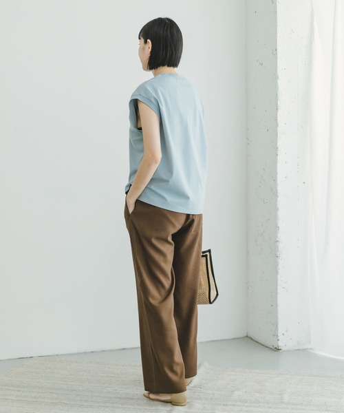 ITEMS URBANRESEARCH(アイテムズ アーバンリサーチ)の「『接触冷感/UVカット』クールコットンフレンチTシャツ(Tシャツ/カットソー・レディース・ブルー系その他/ライトブルー/ホワイト/グレー・FREE)」の12枚目の写真