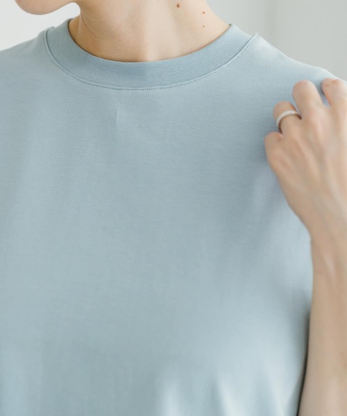 ITEMS URBANRESEARCH(アイテムズ アーバンリサーチ)の「『接触冷感/UVカット』クールコットンフレンチTシャツ(Tシャツ/カットソー・レディース・ブルー系その他/ライトブルー/ホワイト/グレー・FREE)」の7枚目の写真