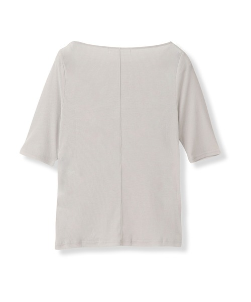 MAYSON GREY(メイソングレイ)の「シアーテレココンパクトTシャツ≪洗濯機で洗える≫(Tシャツ/カットソー・レディース・ブラック/ライトグレー・M)」の13枚目の写真