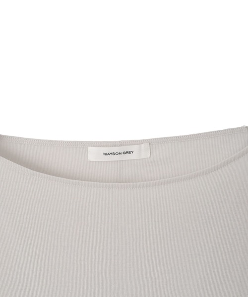 MAYSON GREY(メイソングレイ)の「シアーテレココンパクトTシャツ≪洗濯機で洗える≫(Tシャツ/カットソー・レディース・ブラック/ライトグレー・M)」の14枚目の写真