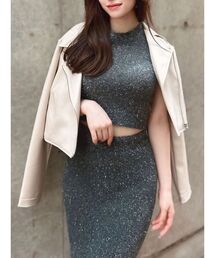 RESEXXY | グリッターノースリニットトップス【セットアップ着用可能】(ニット/セーター)