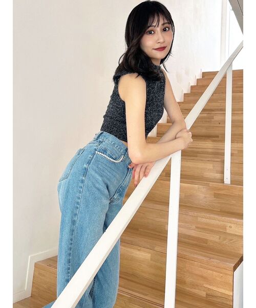 RESEXXY（リゼクシー）の「グリッターノースリニットトップス【セットアップ着用可能】（ニット/セーター・レディース・グレー/ブラック/ピンク・FREE）」の16枚目の写真