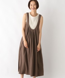 LEPSIM | Uネック2WAYフレアジャンパースカート　128396(ジャンパースカート)