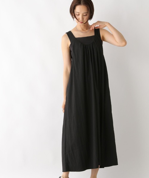 LEPSIM（レプシィム）の「Uネック2WAYフレアジャンパースカート　128396（ジャンパースカート・レディース・ブラック/ライトグレー/カーキブラウン・FREE）」の10枚目の写真