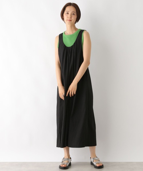 LEPSIM（レプシィム）の「Uネック2WAYフレアジャンパースカート　128396（ジャンパースカート・レディース・ブラック/ライトグレー/カーキブラウン・FREE）」の12枚目の写真