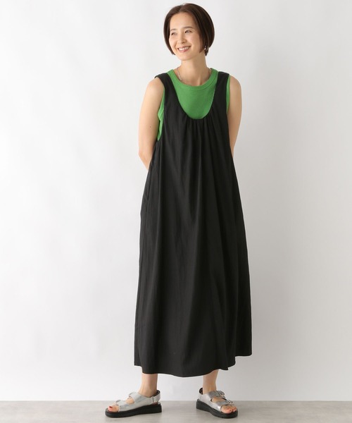 LEPSIM（レプシィム）の「Uネック2WAYフレアジャンパースカート　128396（ジャンパースカート・レディース・ブラック/ライトグレー/カーキブラウン・FREE）」の13枚目の写真