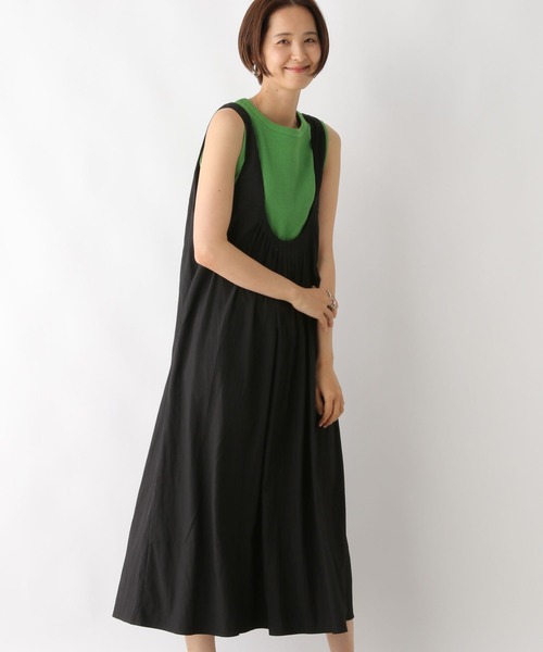 LEPSIM（レプシィム）の「Uネック2WAYフレアジャンパースカート　128396（ジャンパースカート・レディース・ブラック/ライトグレー/カーキブラウン・FREE）」の15枚目の写真