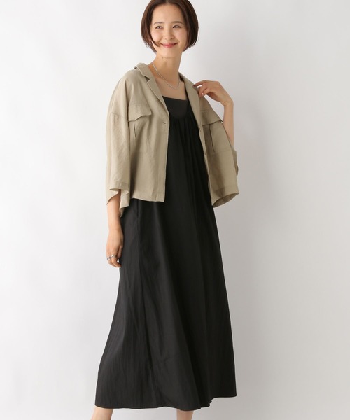 LEPSIM（レプシィム）の「Uネック2WAYフレアジャンパースカート　128396（ジャンパースカート・レディース・ブラック/ライトグレー/カーキブラウン・FREE）」の4枚目の写真