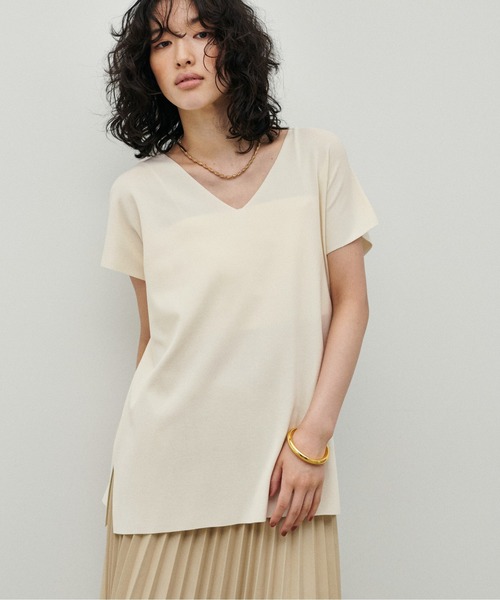 LARUTA(ラルータ)の「【LARUTA】】UV&接触冷感前後2WAYニット(ニット/セーター・レディース・アイボリー/ブラック/ブルー/モカ・FREE)」の7枚目の写真