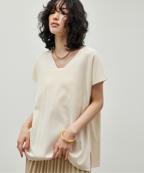 LARUTA(ラルータ)の「【LARUTA】】UV&接触冷感前後2WAYニット(ニット/セーター・レディース・アイボリー/ブラック/ブルー/モカ・FREE)」の8枚目の写真