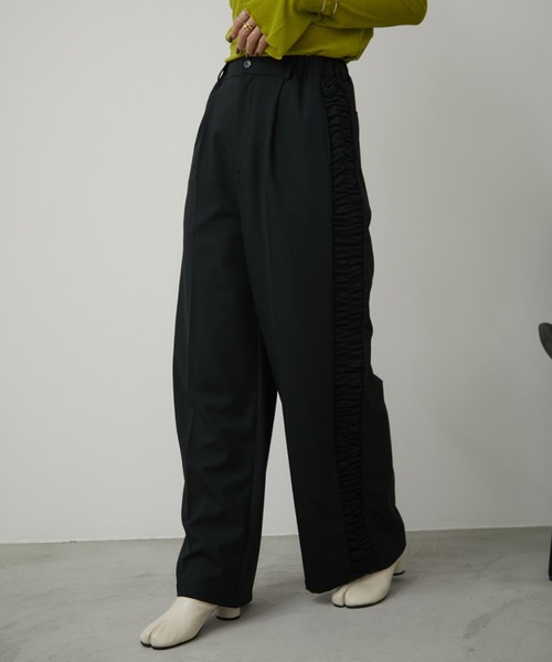Aunt Marie's(アントマリーズ)の「【サイズ展開あり】サイドシャーリングスラックスパンツ(スラックス・レディース・ブラック/グレー/ブラウン・FREE/MT)」の6枚目の写真