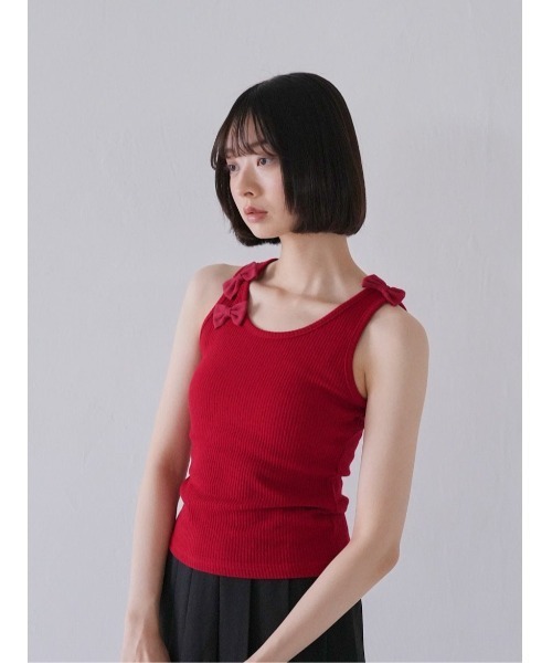 デコレーション リボン タンクトップ 2way 取り外し（タンクトップ