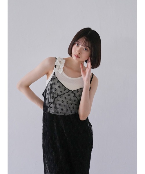 デコレーション リボン タンクトップ 2way 取り外し（タンクトップ