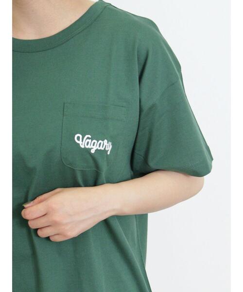 Samansa Mos2（サマンサ モスモス）の「【オーガニックコットン】胸刺繍Tシャツ（Tシャツ/カットソー・レディース・サックスブルー/グリーン/オフホワイト/チャコールグレー・F）」の15枚目の写真