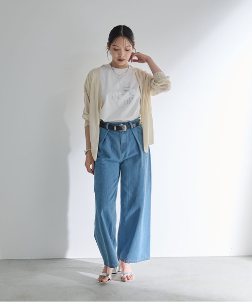 Shelly island（シェリーアイランド）の「シアーニットカーディガン（ニット/セーター・レディース・ブラウン/ブラック/ベージュ・FREE）」の22枚目の写真