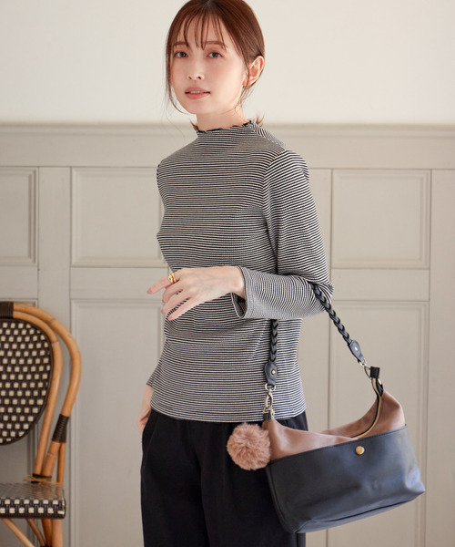 ikka(イッカ)の「バイカラー2WAYショルダーバッグ(ショルダーバッグ・レディース・ベージュ/オートミール/ダークブラウン/ブラック・FREE)」の5枚目の写真