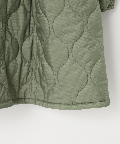 LOWRYS FARM（ローリーズファーム）の「キルティングワンピースコート　133361（ミリタリージャケット・キッズ・カーキ/ブラック・120cm/110cm/150cm/140cm/130cm）」の6枚目の写真