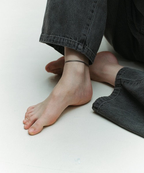 and cloud（アンドクラウド）の「Snake Chain Anklet（アンクレット・レディース・ブラック/シルバー・FREE）」の8枚目の写真