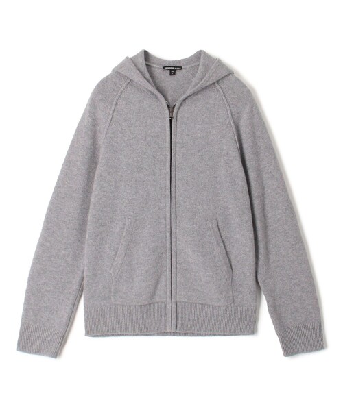 【新品未着用】カシミヤ混　レリアン大きい　17+　グレー 、フルジップ パーカー 新品未着用】カシミヤ混 レリアン大きい 17+ グレー 、フルジップ