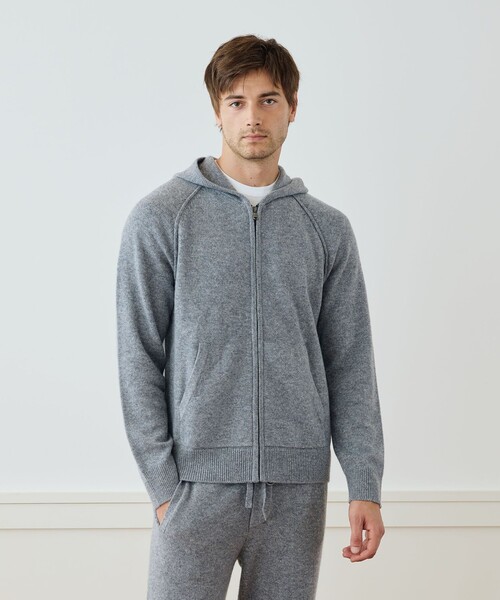 リサイクルカシミヤ ジップアップパーカー MRBC2121（パーカー