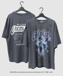 A.M.S. | GREMRINS グレムリン 古着バンドTシャツ風 ギズモ プリント ダメージ加工 ビッグシルエット Tシャツ(Tシャツ/カットソー)
