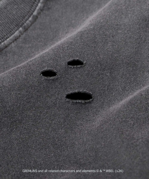 A.M.S.(エーエムエス)の「GREMRINS グレムリン 古着バンドTシャツ風 ギズモ プリント ダメージ加工 ビッグシルエット Tシャツ(Tシャツ/カットソー・メンズ・ブラック・M/L/XL)」の20枚目の写真