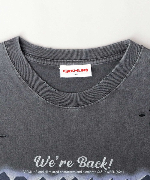 A.M.S.(エーエムエス)の「GREMRINS グレムリン 古着バンドTシャツ風 ギズモ プリント ダメージ加工 ビッグシルエット Tシャツ(Tシャツ/カットソー・メンズ・ブラック・M/L/XL)」の18枚目の写真