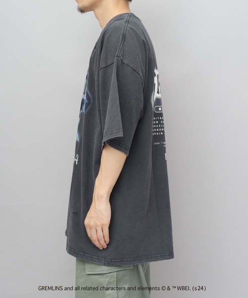 A.M.S.(エーエムエス)の「GREMRINS グレムリン 古着バンドTシャツ風 ギズモ プリント ダメージ加工 ビッグシルエット Tシャツ(Tシャツ/カットソー・メンズ・ブラック・M/L/XL)」の11枚目の写真