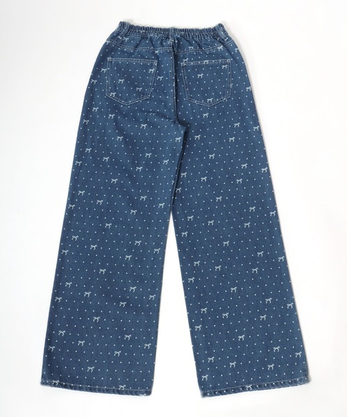 ＊新品＊リボン紐付き*ドット柄ストレートパンツ　大きいサイズ　レディース haaa002.jpg