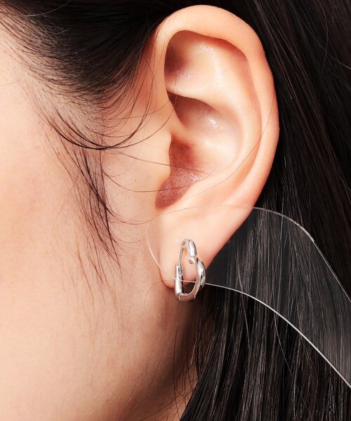 OPAQUE.CLIP（オペークドットクリップ）の「ワンタッチハートピアス（ピアス（両耳用）・レディース・ゴールド/シルバー・00）」の4枚目の写真