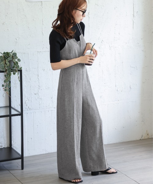 セール】ビスチェ風 サマーツイード サロペット（サロペット