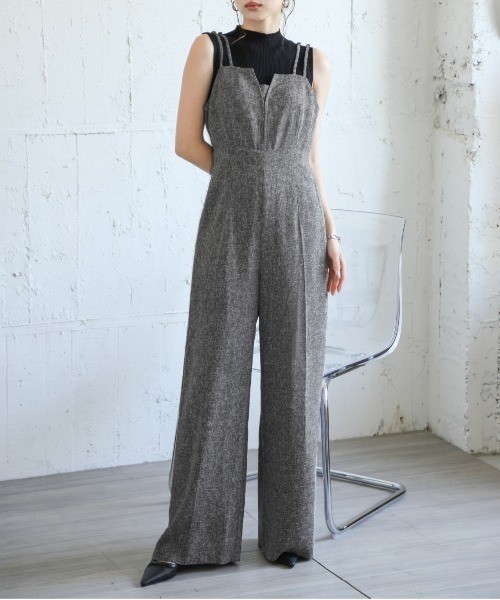 セール】ビスチェ風 サマーツイード サロペット（サロペット