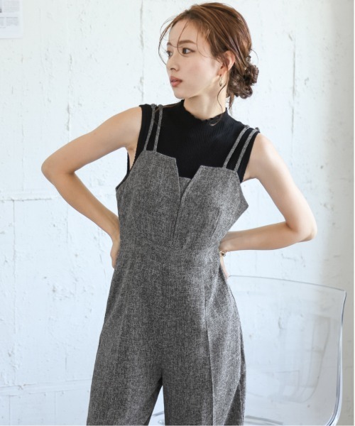 セール】ビスチェ風 サマーツイード サロペット（サロペット