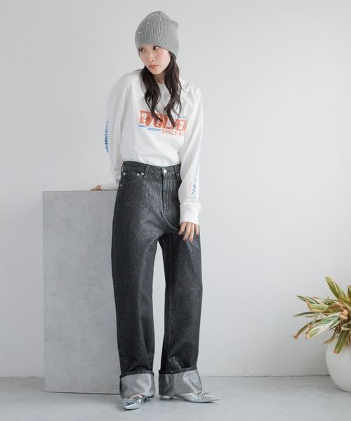 LOWRYS FARM（ローリーズファーム）の「モチーフニットワッチ　 138935（ニットキャップ/ビーニー・レディース・グレー/チャコールグレー/ブラック・FREE）」の20枚目の写真