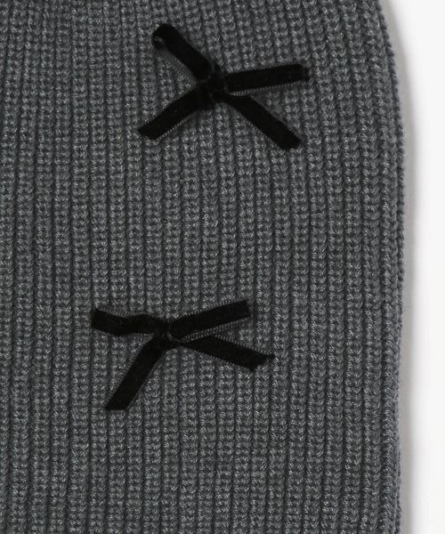 LOWRYS FARM（ローリーズファーム）の「モチーフニットワッチ　 138935（ニットキャップ/ビーニー・レディース・グレー/チャコールグレー/ブラック・FREE）」の6枚目の写真