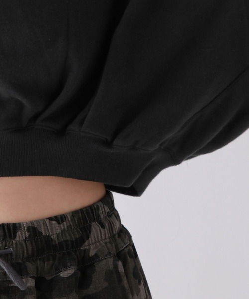 repipi armario（レピピ アルマリオ）の「ルーズショートフーディ（パーカー・キッズ・グレー/チャコールグレー/ブラック・SMALL/MEDIUM/LARGE）」の14枚目の写真