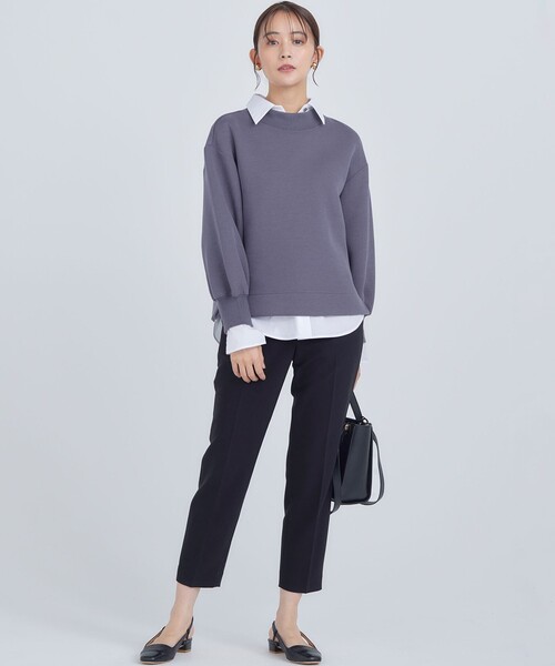 組曲(クミキョク)の「ベーシックダブルクロス テーパードパンツ(その他パンツ・レディース・ブラック系/グレー系/アイボリー系・S1/S2)」の14枚目の写真