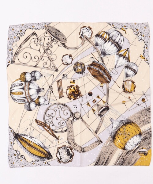 manipuri（マニプリ）の「【manipuri/マニプリ】シルクプリントスカーフ65（ストール/ショール・レディース・グレー系その他/オレンジ系その他/ブラウン系その他3/ブルー系その他4・FREE）」の5枚目の写真