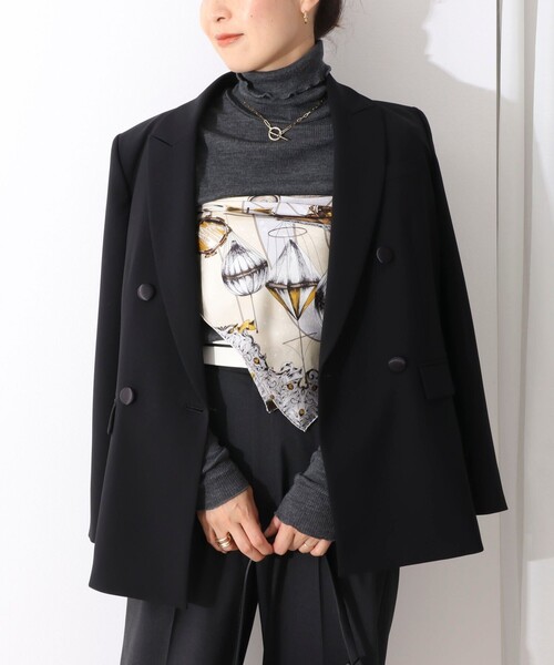 manipuri（マニプリ）の「【manipuri/マニプリ】シルクプリントスカーフ65（ストール/ショール・レディース・グレー系その他/オレンジ系その他/ブラウン系その他3/ブルー系その他4・FREE）」の8枚目の写真