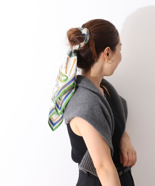 manipuri（マニプリ）の「【manipuri/マニプリ】シルクプリントスカーフ65（ストール/ショール・レディース・グレー系その他/オレンジ系その他/ブラウン系その他3/ブルー系その他4・FREE）」の22枚目の写真