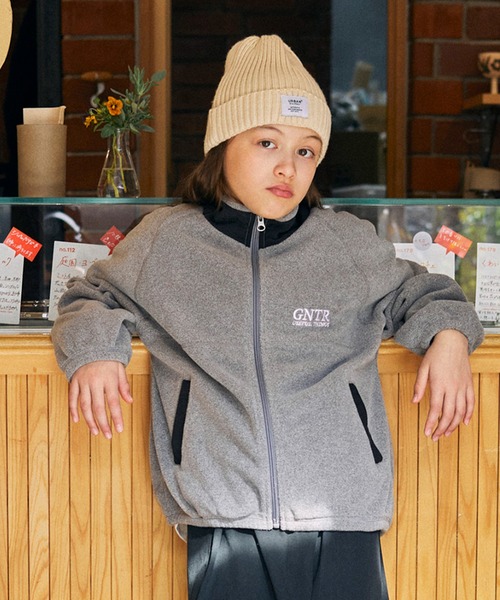 GENERATOR（ジェネレーター）の「ジェネレーター フリーススタンドカラーJK（その他アウター・キッズ・ブラック/ホワイト系その他2/トップグレー・M/L/XL）」の3枚目の写真