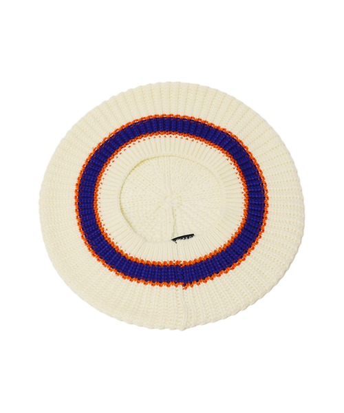14+(イチヨンプラス)の「Skaters Knit Beret(ハンチング/ベレー帽・レディース・ベージュ/ブラック系2/ホワイト/ブラック/ホワイト系2・FREE)」の2枚目の写真