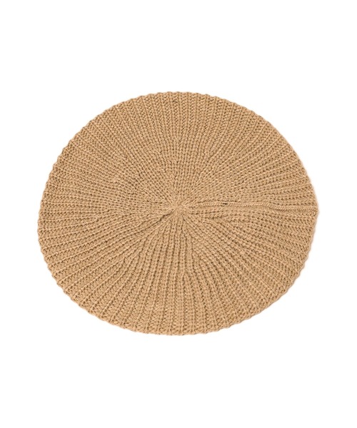 14+(イチヨンプラス)の「Skaters Knit Beret(ハンチング/ベレー帽・レディース・ベージュ/ブラック系2/ホワイト/ブラック/ホワイト系2・FREE)」の5枚目の写真