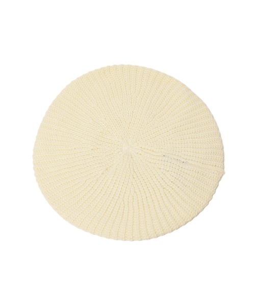 14+(イチヨンプラス)の「Skaters Knit Beret(ハンチング/ベレー帽・レディース・ベージュ/ブラック系2/ホワイト/ブラック/ホワイト系2・FREE)」の1枚目の写真