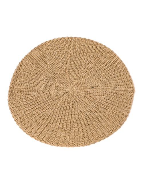 14+(イチヨンプラス)の「Skaters Knit Beret(ハンチング/ベレー帽・レディース・ベージュ/ブラック系2/ホワイト/ブラック/ホワイト系2・FREE)」の6枚目の写真