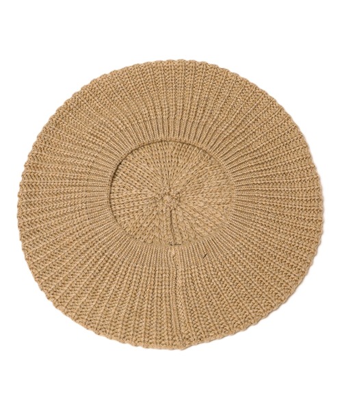 14+(イチヨンプラス)の「Skaters Knit Beret(ハンチング/ベレー帽・レディース・ベージュ/ブラック系2/ホワイト/ブラック/ホワイト系2・FREE)」の7枚目の写真
