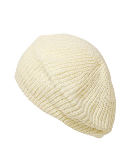 14+(イチヨンプラス)の「Skaters Knit Beret(ハンチング/ベレー帽・レディース・ベージュ/ブラック系2/ホワイト/ブラック/ホワイト系2・FREE)」の9枚目の写真
