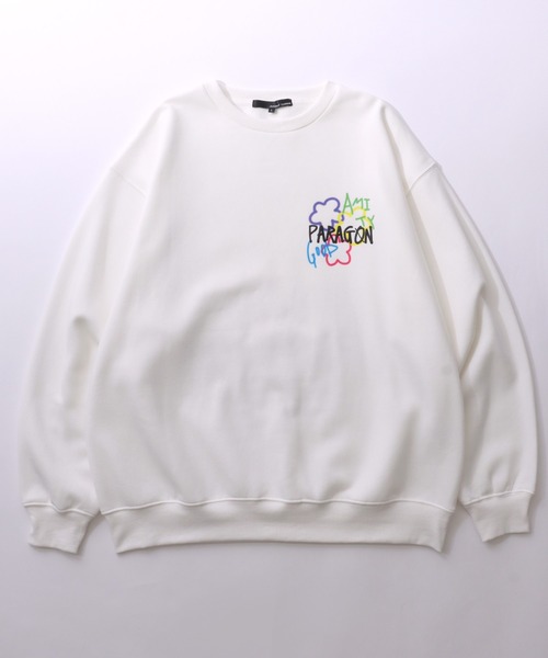 Salong hameu(サロン ハミュー)の「アートイラストグラフィック バックプリント裏起毛スウェットトレーナー メンズ レディース ユニセックス(スウェット・メンズ・ブラック/オフホワイト/ブラック系その他/ホワイト系その他・M/L)」の9枚目の写真