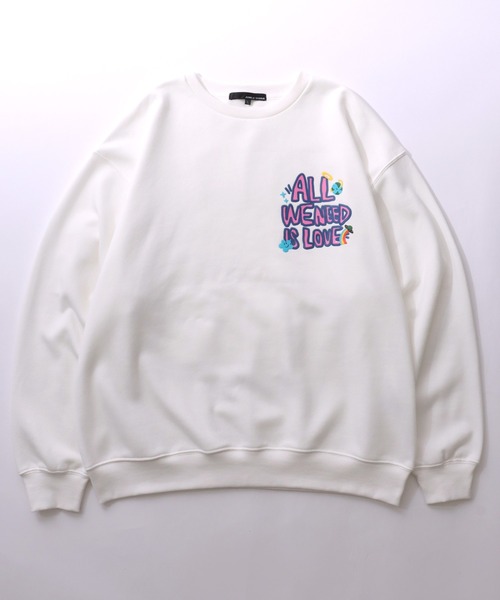 Salong hameu(サロン ハミュー)の「アートイラストグラフィック バックプリント裏起毛スウェットトレーナー メンズ レディース ユニセックス(スウェット・メンズ・ブラック/オフホワイト/ブラック系その他/ホワイト系その他・M/L)」の5枚目の写真